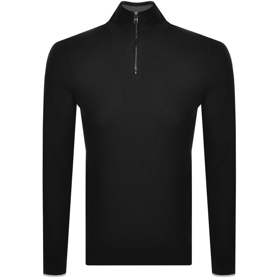 Alternative Image for ProductBOSS Dagnese Half Zip Knit Jumper Black1
